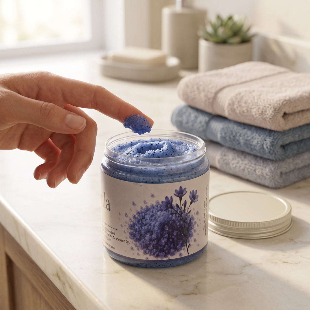 Blue Nila Scrub 250 GM – handmade by Nilyda (photo 4)