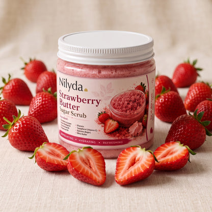 Strawberry Scrub 250 GM – handmade by Nilyda