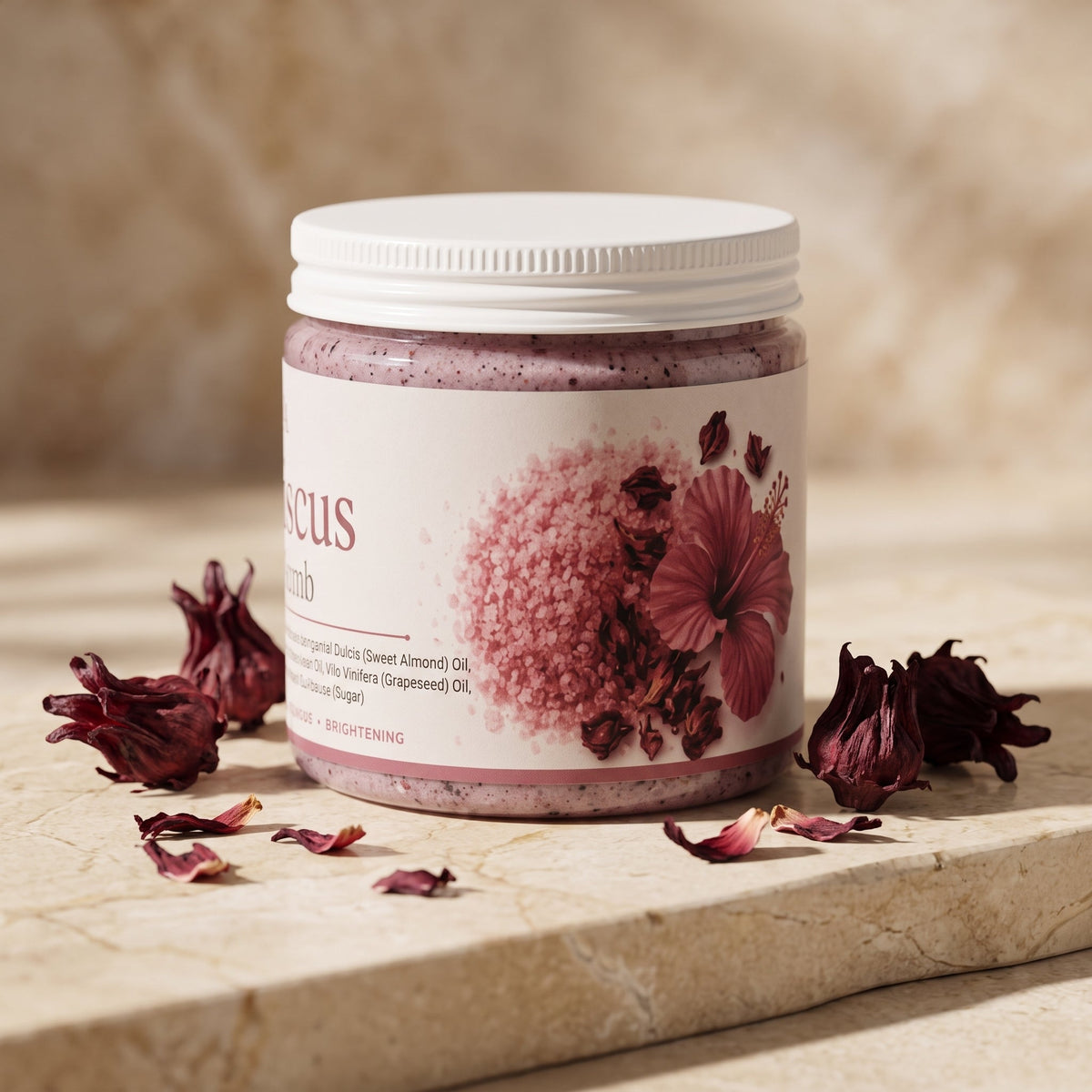 Hibiscus Scrub 250 GM – handmade by Nilyda