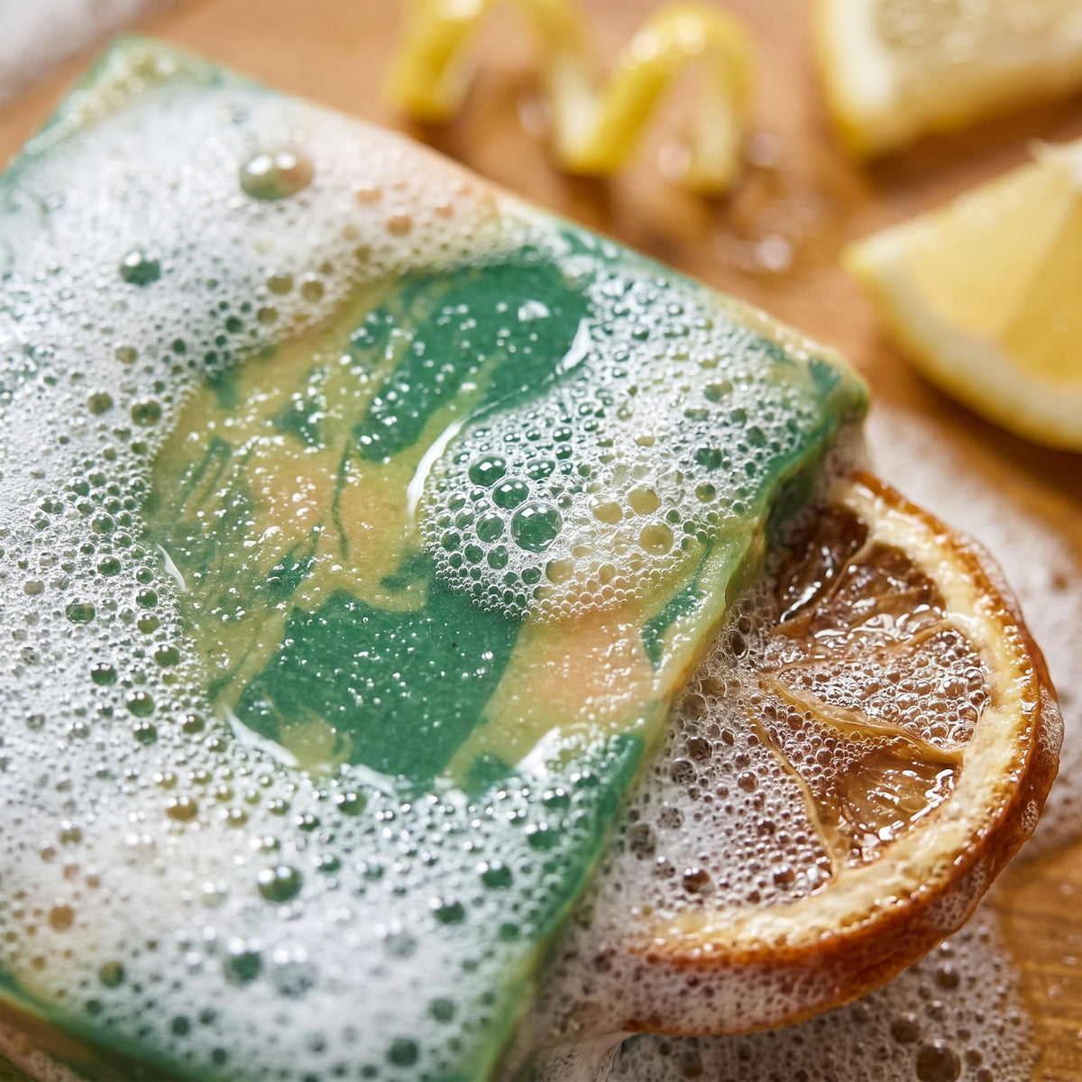 Lemon Mint Soap Bar 150 GM – handmade by Nilyda (photo 2)