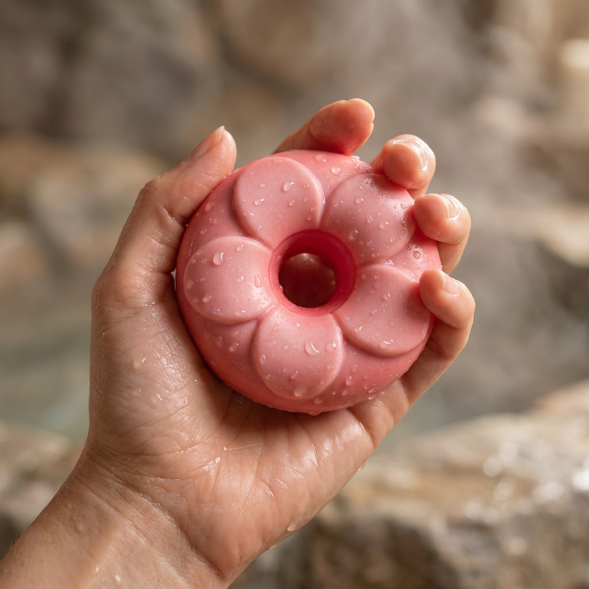 Pink Daunts Soap 100 GM – handmade by Nilyda (photo 7)