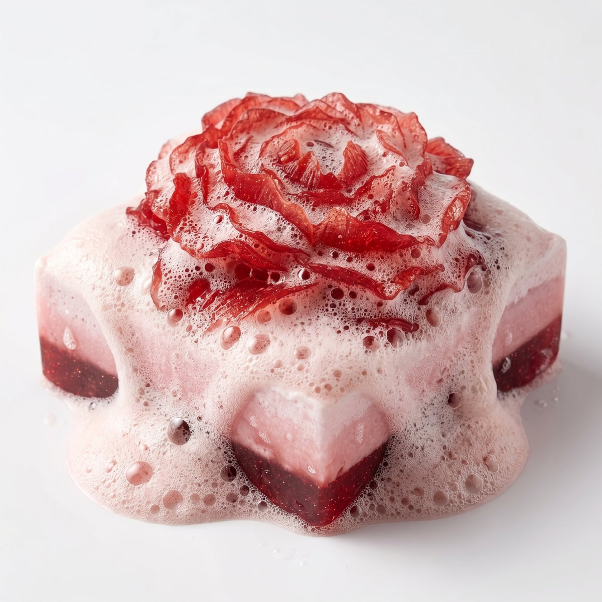 Red Flower Bar 150 GM – handmade by Nilyda (photo 2)