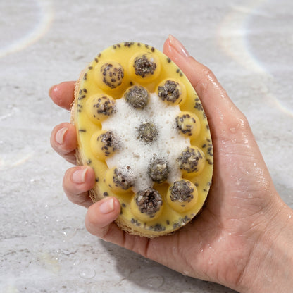 Grapeseed - Luffa Massage Bar 120 GM – handmade by Nilyda (photo 5)