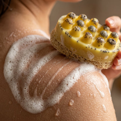 Grapeseed - Luffa Massage Bar 120 GM – handmade by Nilyda (photo 6)