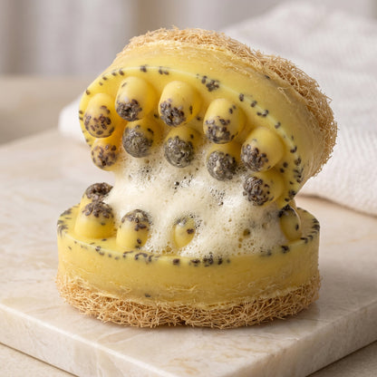 Grapeseed - Luffa Massage Bar 120 GM – handmade by Nilyda