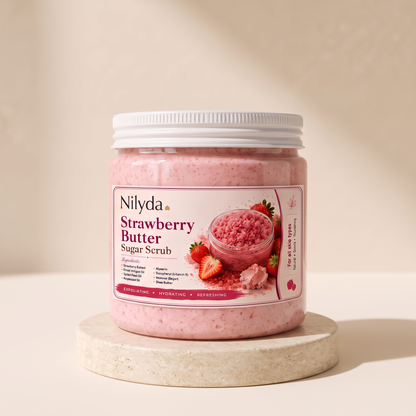 Strawberry Butter Sugar Scrub jar