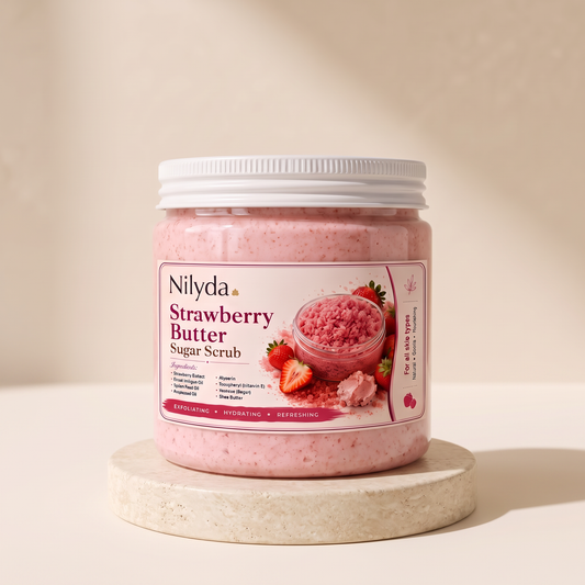 Strawberry Butter Sugar Scrub jar